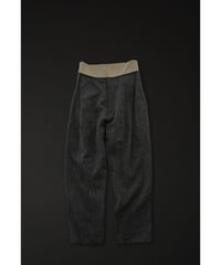 Corset Tuck Pants / Adult / Ivory×gray
