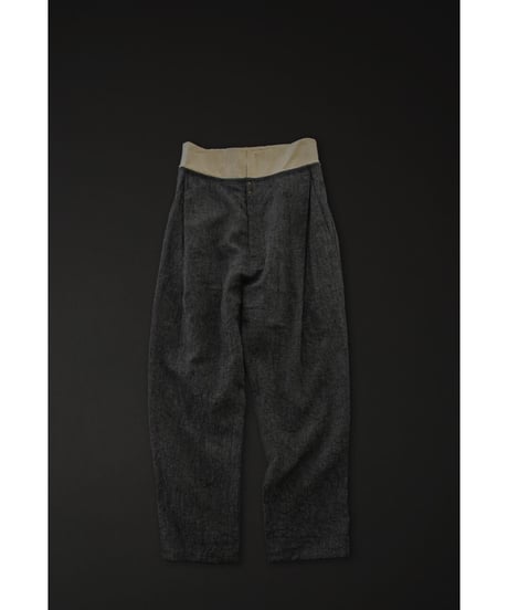 Corset Tuck Pants / Adult / Ivory×gray