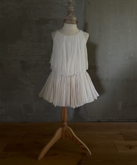 Tank Top & Mini Skirt Set-up (Sample Product / Kids Size 120) Color: Nature