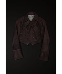 Remake leather jacket (sample products)/ Kids130-150cm /burgundy/