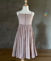Corset Bodice Slip Dress “gathered skirt”(sample products) / Kids120size / Dusty Pink