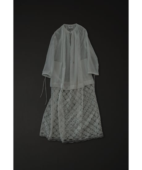 Pawel smock (church smock Ver.) / Kids130-150cm / off-white×lace