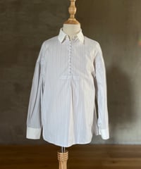 Grandfather shirt“Winchester shirt” (sample products) / Kids 120size / White & Blue
