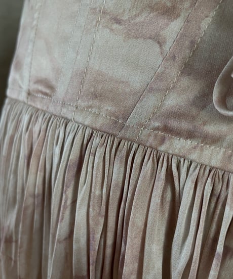 Yoke Gathered Cami Dress “gathered skirt”(sample products) / Kids120size / Dusty Pink