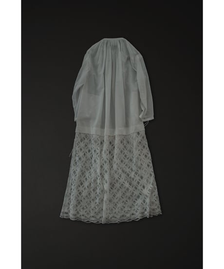 Pawel smock (church smock Ver.) / Kids130-150cm / off-white×lace