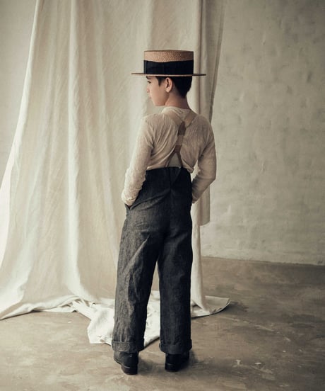 Padre pants(sample products)/ Kids130-150cm / Denim(ビンテージ サスペンダー 付き)