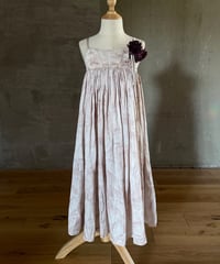 Yoke Gathered Cami Dress “gathered skirt”(sample products) / Kids120size / Dusty Pink