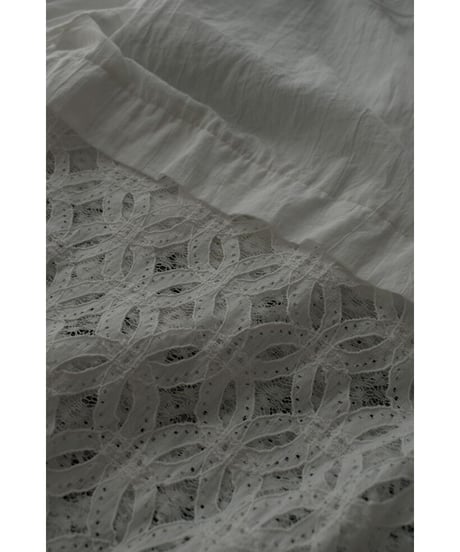 Pawel smock (church smock Ver.) / Kids130-150cm / off-white×lace