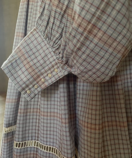 Communion dress (sample products) / Kids 120size / Blue Check Pattern