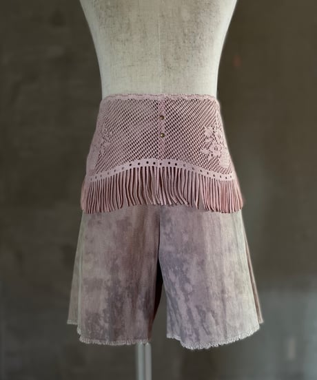 Lace Peplum Bermuda Shorts (sample products) / Kids 120size / Dusty Pink