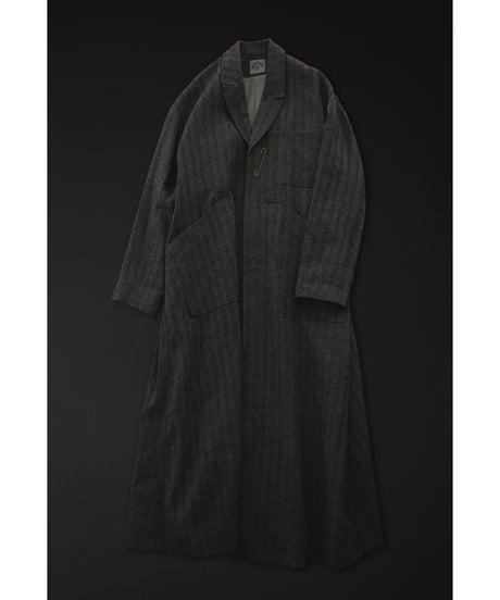 Mother coat (sample products)/ Adult / charcoal gray×herringbone