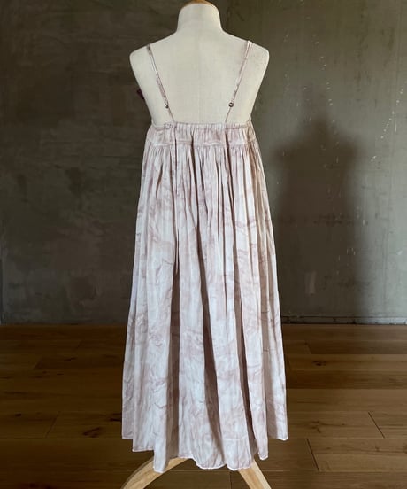 Yoke Gathered Cami Dress “gathered skirt”(sample products) / Kids120size / Dusty Pink