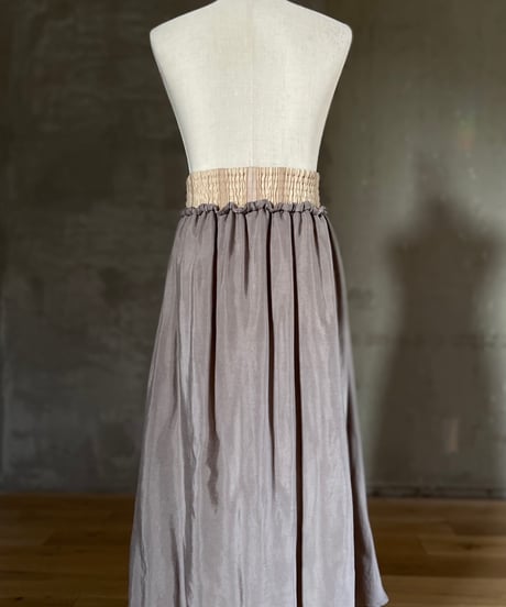 Corset Waist Long Skirt (sample products) / Kids120size / Dusty Pink