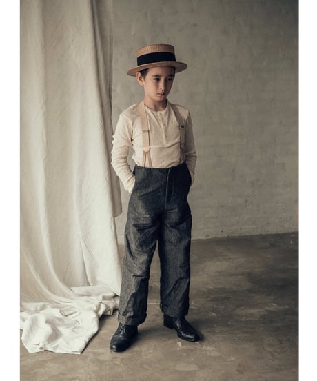 Padre pants(sample products)/ Kids130-150cm / Denim(ビンテージ サスペンダー 付き)