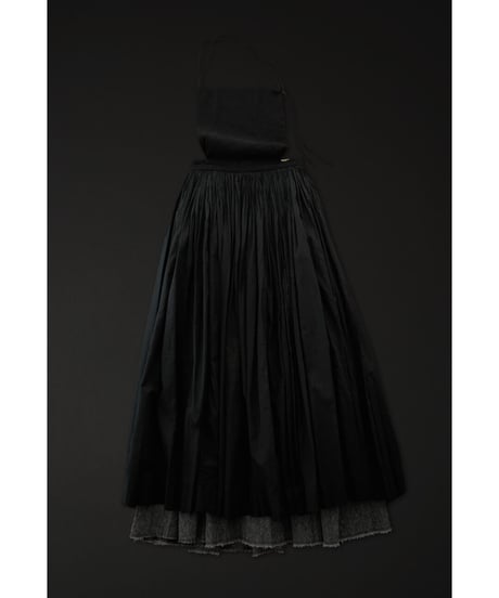 Tablier skirt /Adult / black×gray