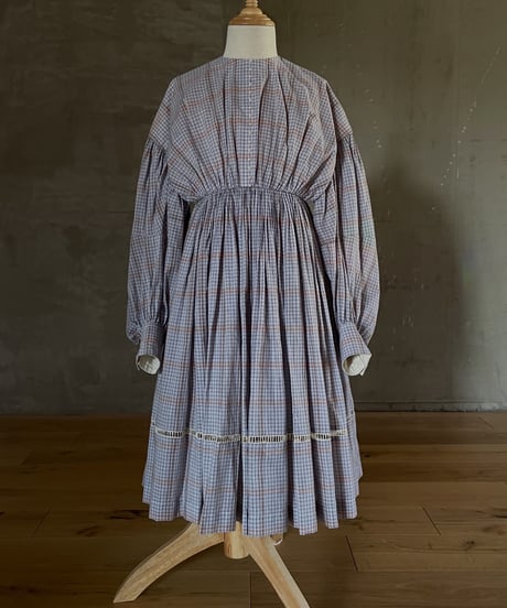 Communion dress (sample products) / Kids 120size / Blue Check Pattern