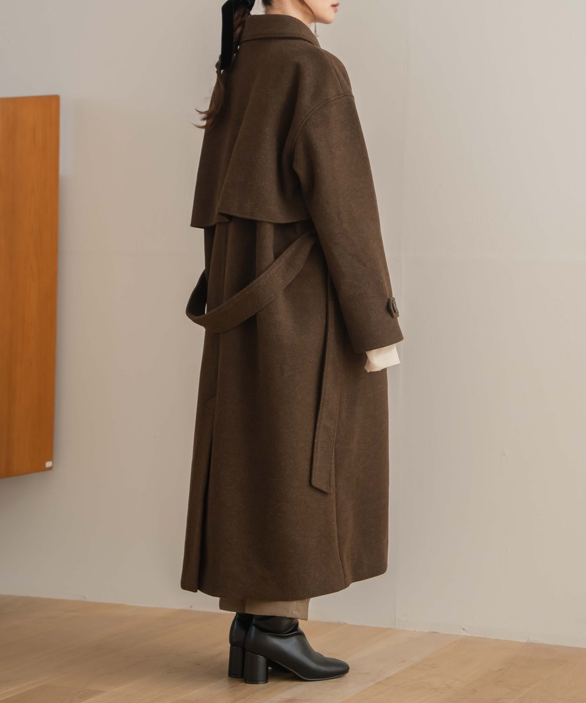 【yourmle】soutien collar long coat カーキ yourmle soutien collar long coat カーキ