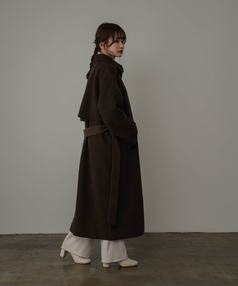 soutien collar long coat brown | yourmle