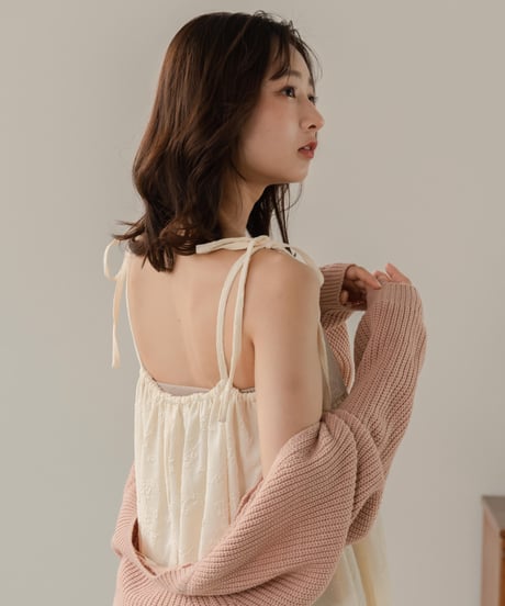 flower ribbon cami one piece