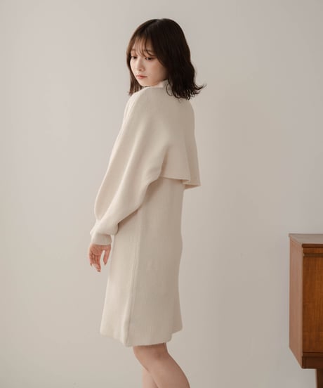 mini knit onepiece set up ivory