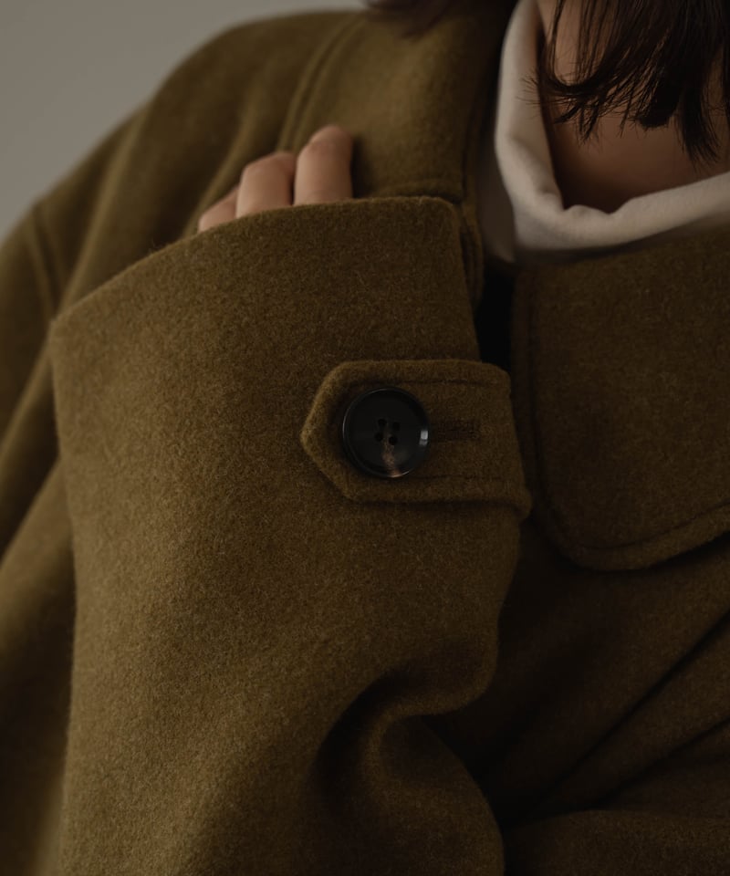 soutien collar long coat khaki | yourmle