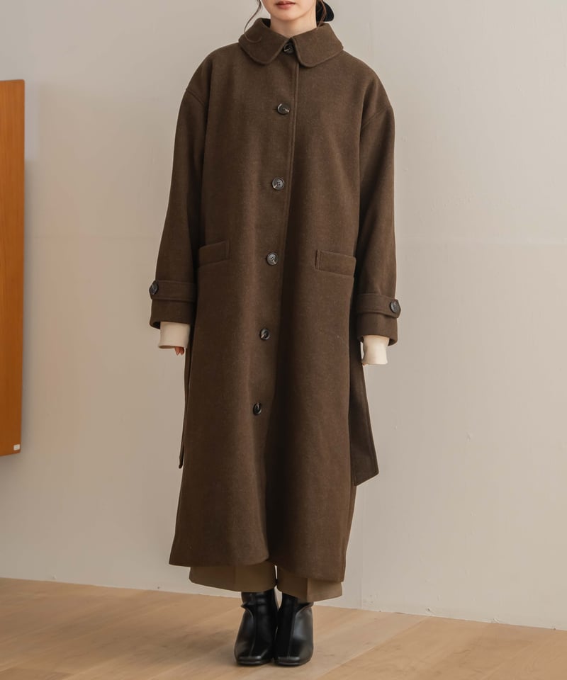【yourmle】soutien collar long coat カーキ yourmle soutien collar long coat カーキ