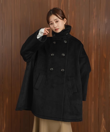 shaggy middle coat black