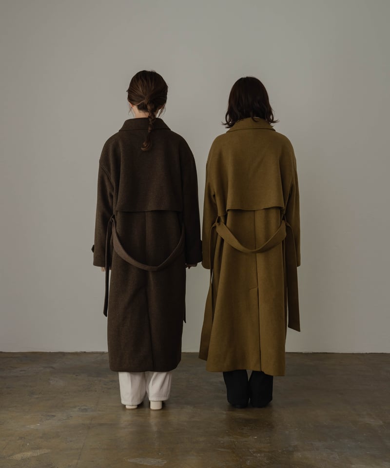 soutien collar long coat khaki | yourmle