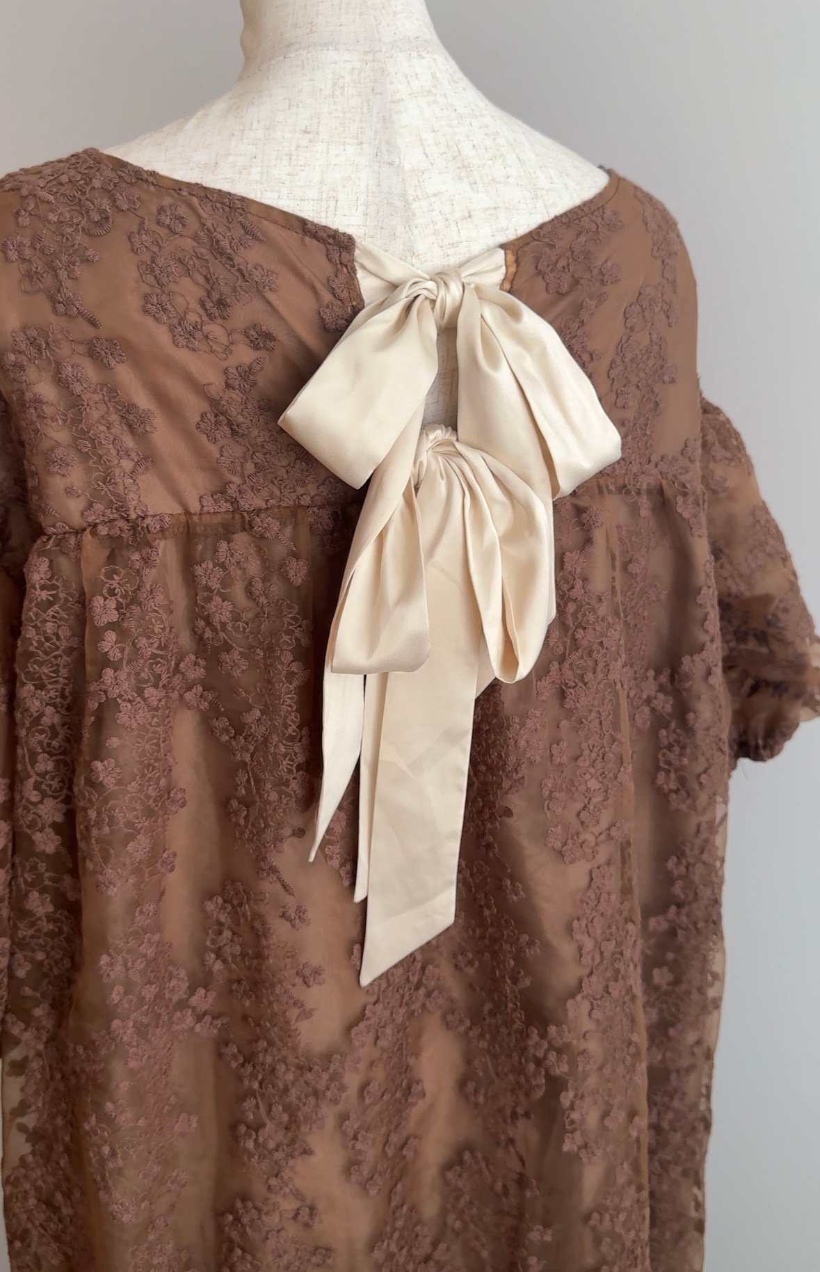 工場直売 back 新発売】 ribbon yourmle | ivory dress jacquard
