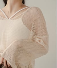 openwork loose knit ivory
