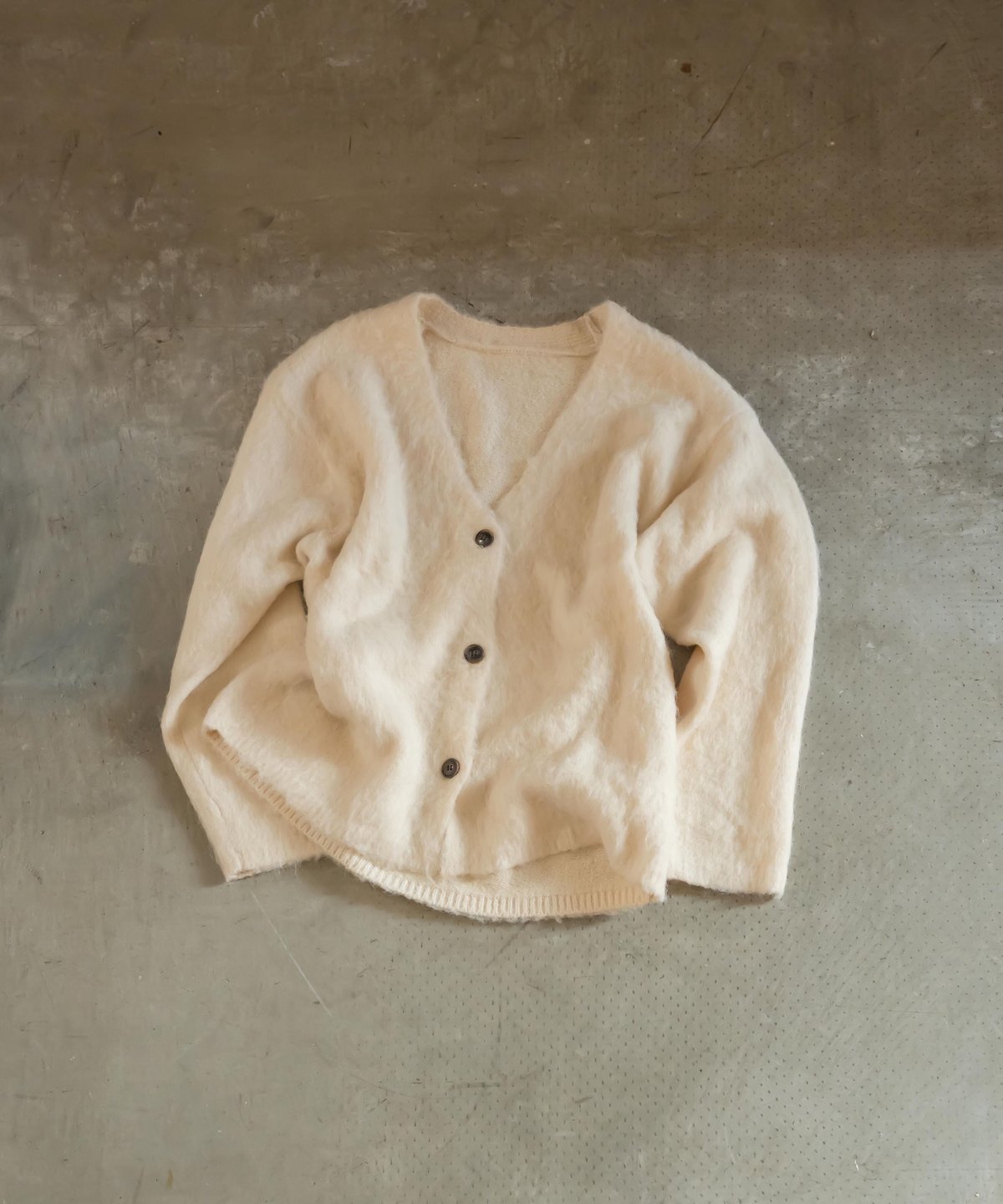 mohair knit cardigan ivory | yourmle