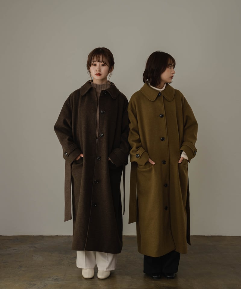 soutien collar long coat brown | yourmle
