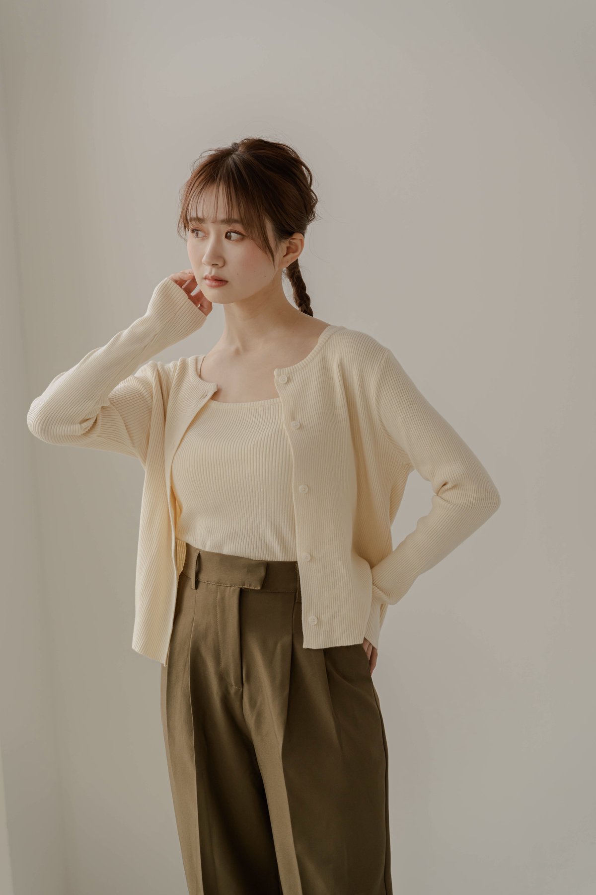 ワンピース andmary Cameo knit set cardigan ANDMARY】Cameo knit set cardigan