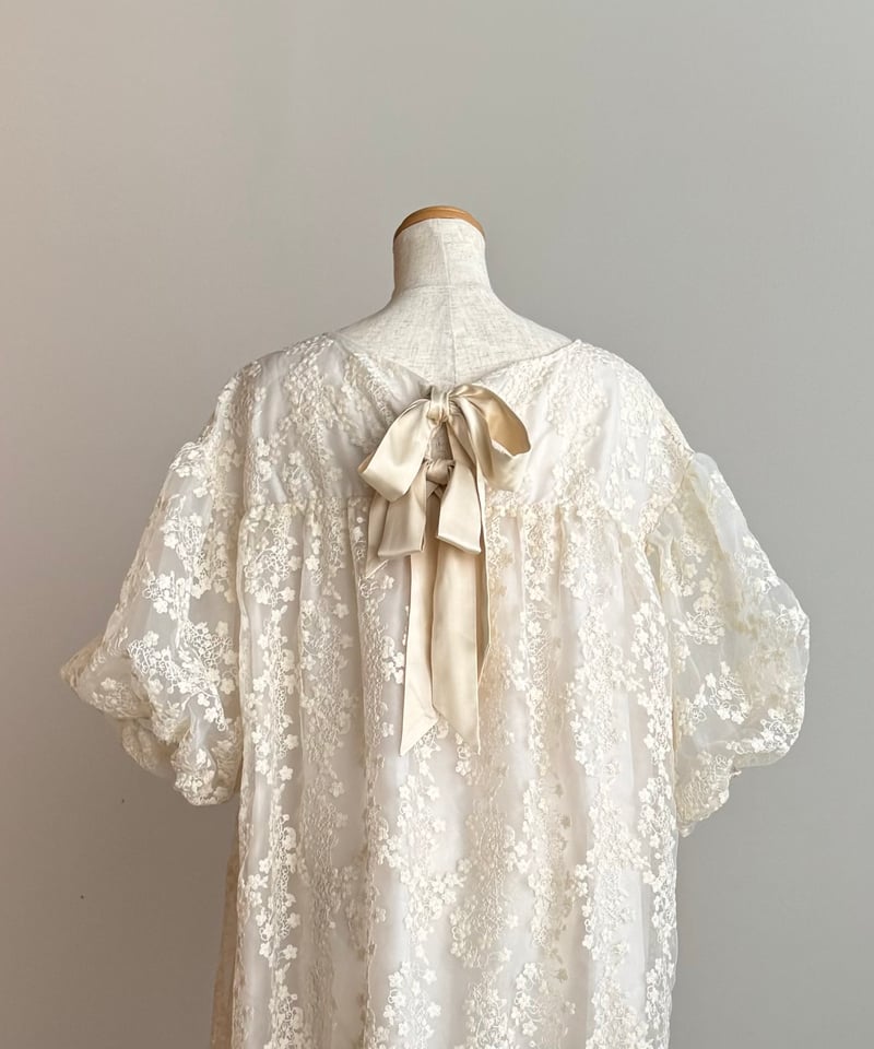 yourmle backribbon flower jacquard ワンピース