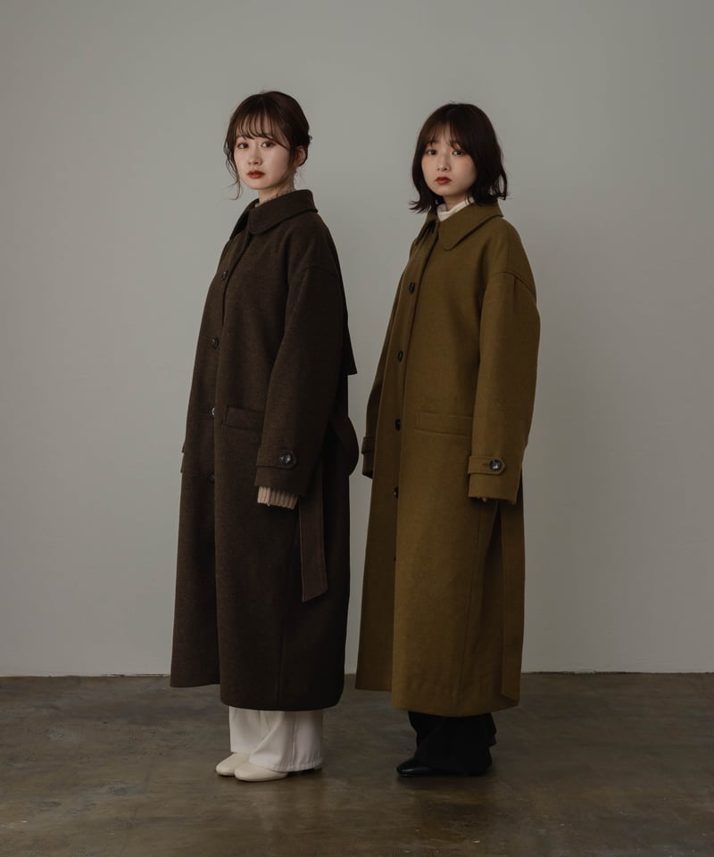 soutien collar long coat brown | yourmle