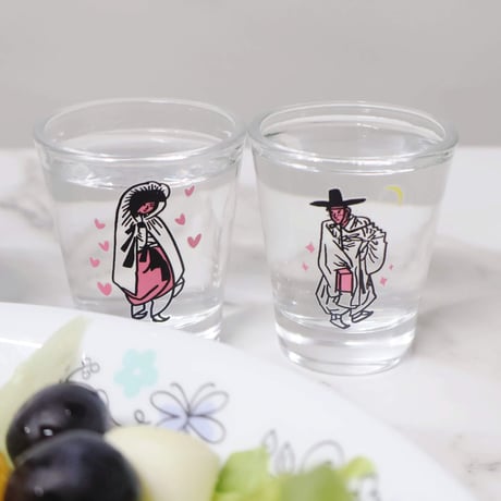 色が変わる！月夜の恋人グラス (２個セット)