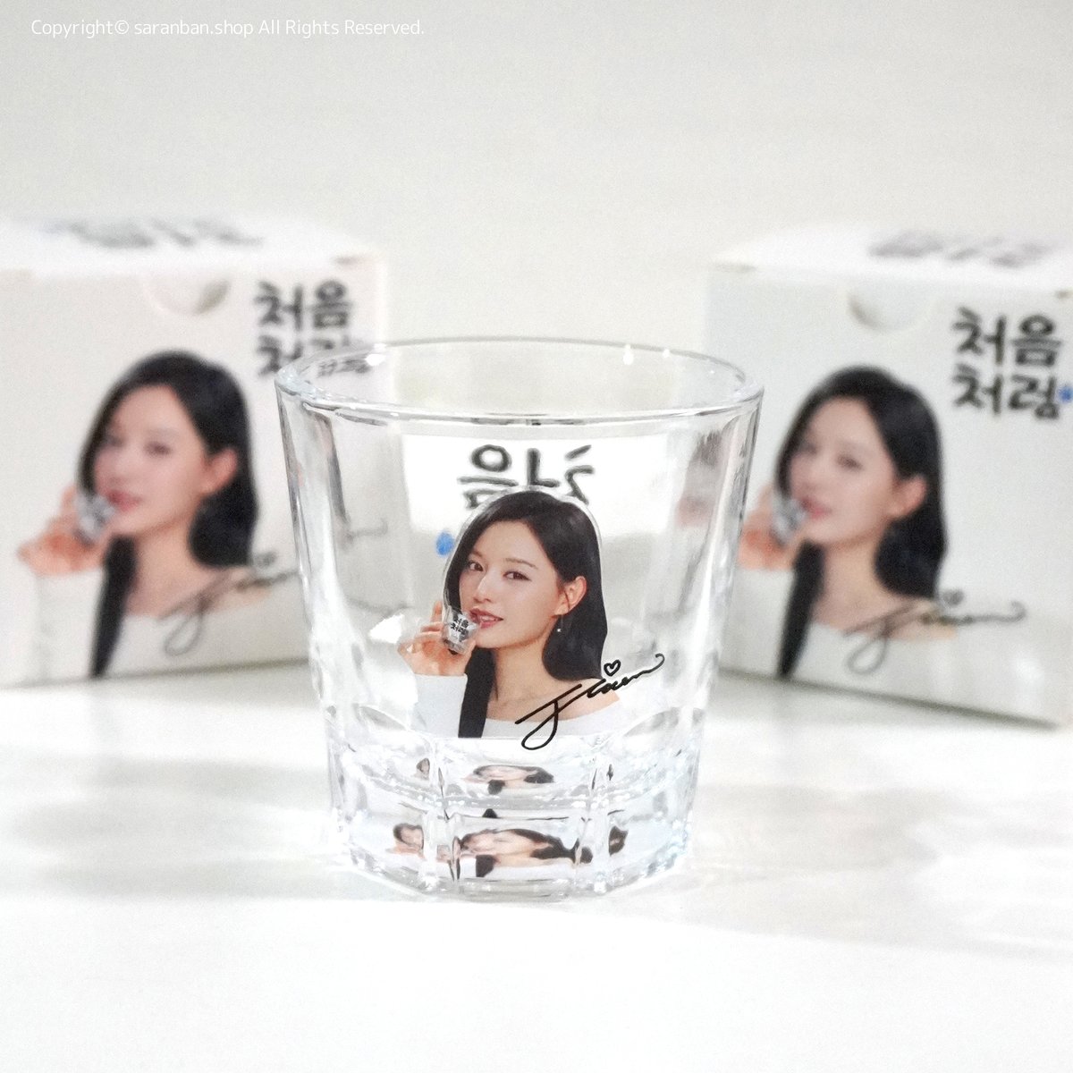 涙の女王　キムジウォン 韓国焼酎　チョウムチョロム 焼酎グラス8個セット 涙の女王 キムジウォン 韓国焼酎 チョウムチョロム 焼酎グラス2