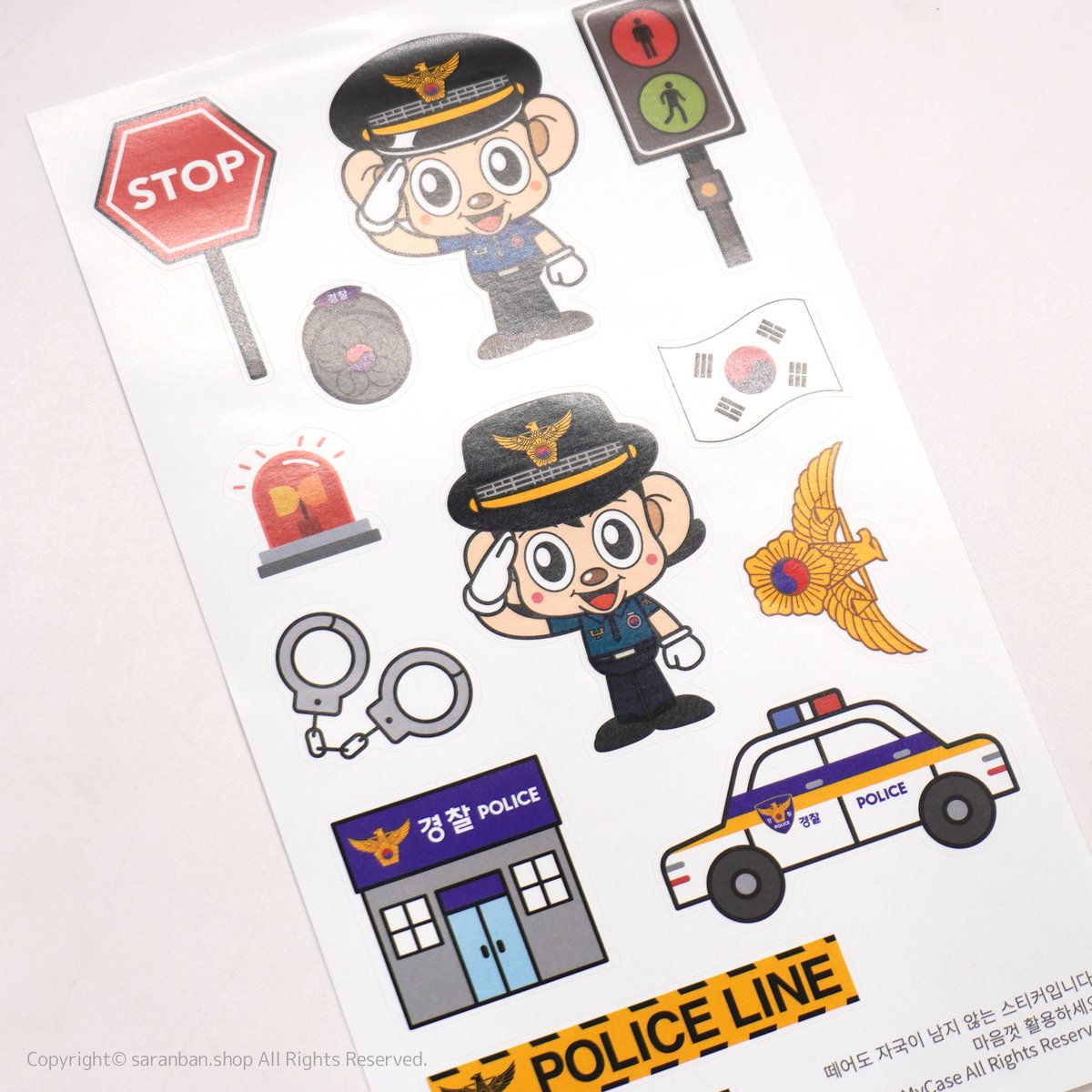 韓国製作者 ステッカー 韓国警察】アイコンステッカー | サランバン～まいにち韓国気分～