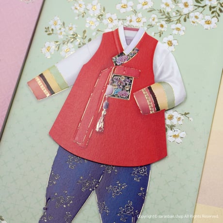 韓服封筒カード２枚セット（全３種）