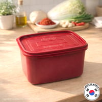 【韓国製】赤い密閉容器（2L）