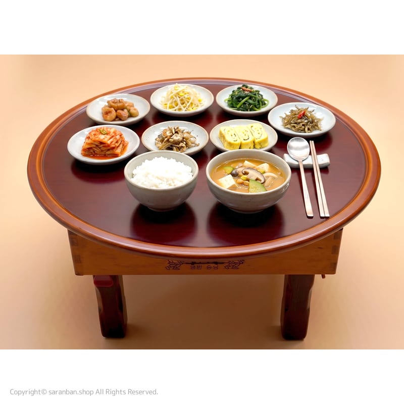 韓国製】折りたたみ木製テーブル 51cm（1～2人用） | サランバン～まい