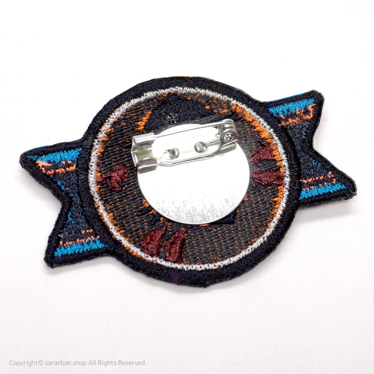 ハンドメイド刺繍ブローチ 502 取付ける オシドリ