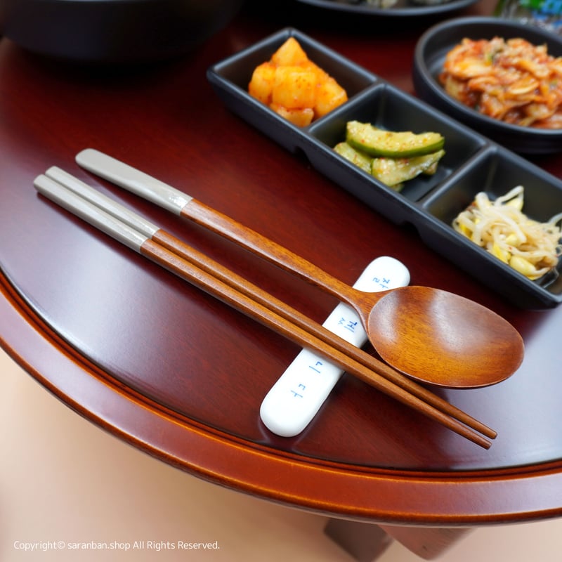 パステル木製お箸＆スプーンセット（全4色） | サランバン～まいにち