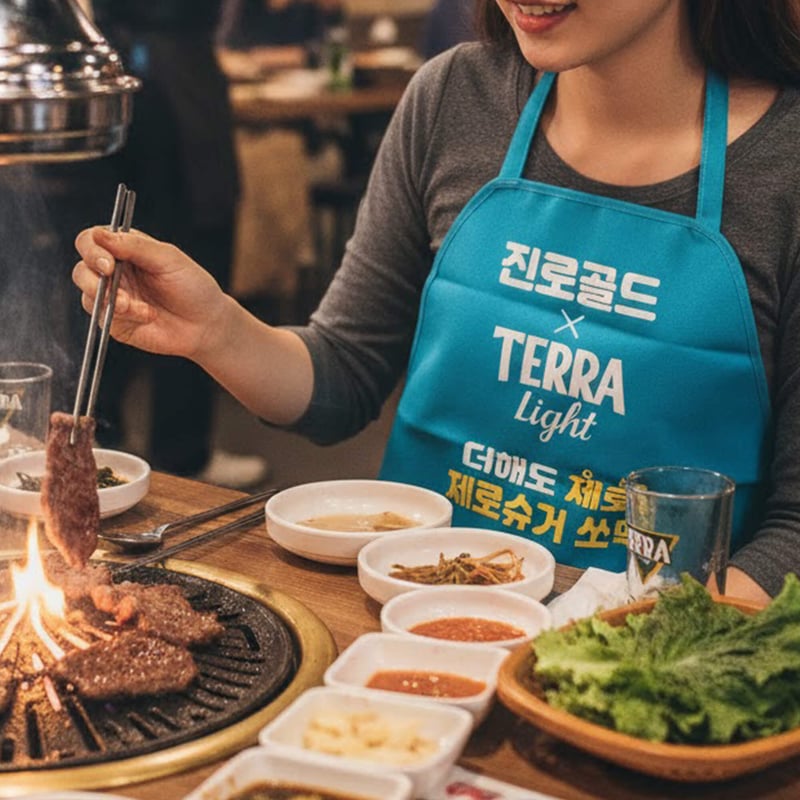 韓国眞露×TERRA Light】前かけエプロン | サランバン～まいにち韓国気分～