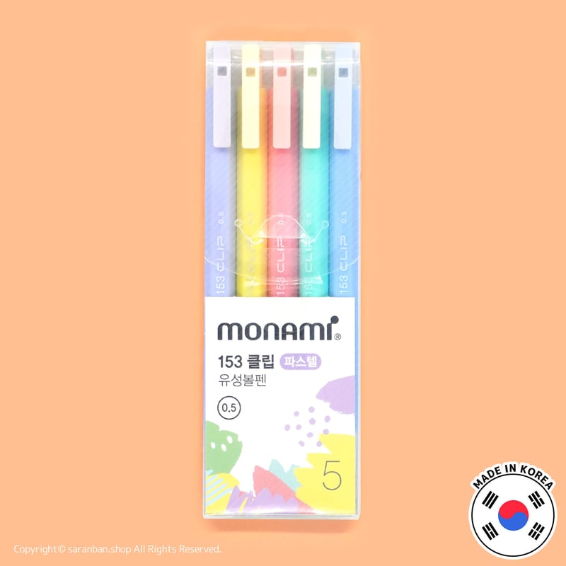 monami】パステルボールペン5本セット | サランバン～まいにち韓国気分～