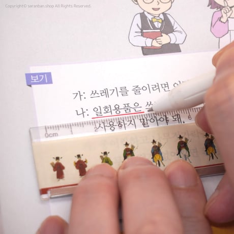 【韓国国立博物館】ステンレスガード付き定規