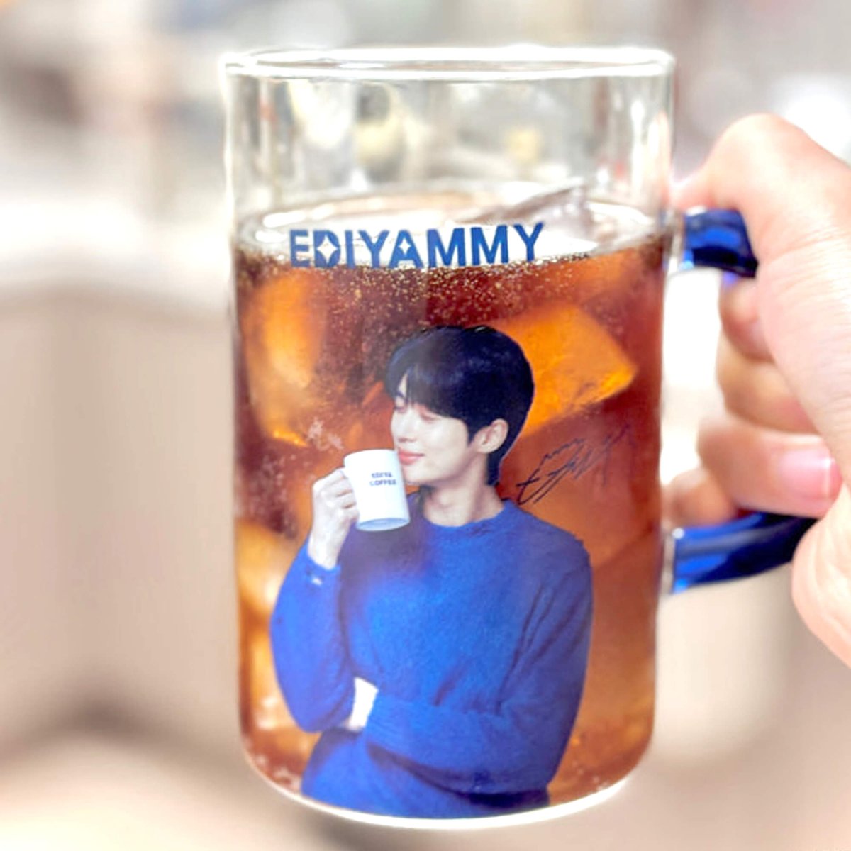 ビョンウソク ピョンウソク 非売品 グラス マグカップ イディヤコーヒー ビョンウソク ピョンウソク 非売品 グラス マグカップ イディヤ