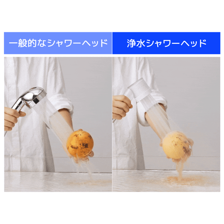 【韓国製】どこでも浄水シャワーヘッド (フィルター４個付き)