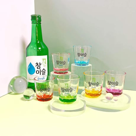 【チャミスル】カラーリング焼酎グラス