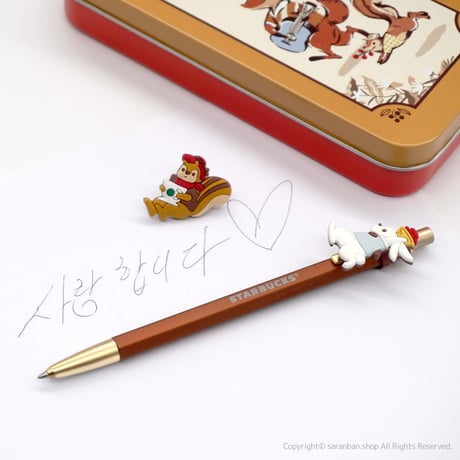 【STARBUCKS×monami】クリップフィギュア付きボールペン